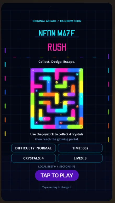 Neon Maze Rush